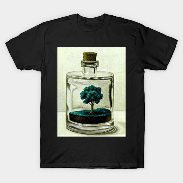 Unique tree of life in a decanter teal T-Shirt by LukjanovArt